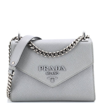 Prada Monochrome Shoulder Bag Saffiano Leather Small