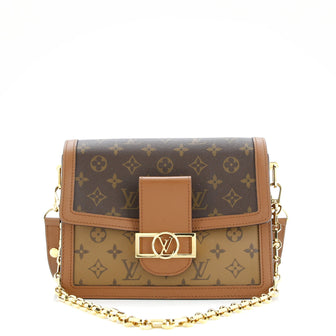 Louis Vuitton Dauphine Shoulder Bag Reverse Monogram Canvas MM