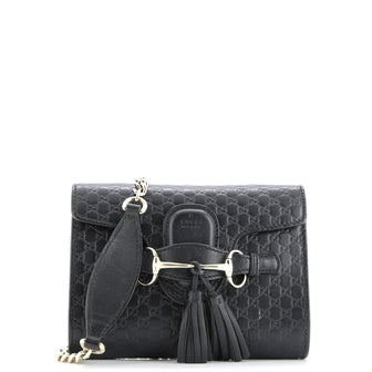 Gucci Emily Chain Flap Bag Microguccissima Leather Mini