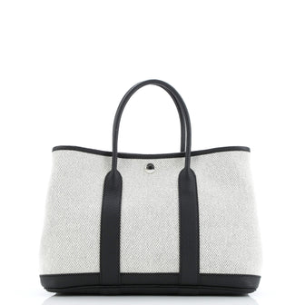 Hermes Garden Party Tote Toile and Leather 30