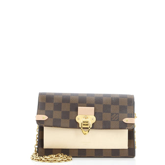Louis Vuitton Vavin Chain Wallet NM Damier with Leather