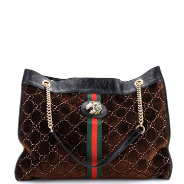 Gucci Rajah Chain Tote GG Velvet Large