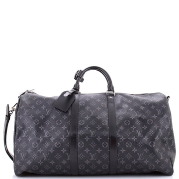 Louis Vuitton Keepall Bandouliere Bag Monogram Eclipse Canvas 55