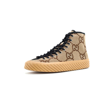 Gucci Men's Tortuga High Top Sneakers Jumbo GG Canvas