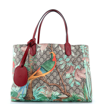 Gucci Shopping Tote Tian Print GG Coated Canvas Medium