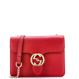 Gucci Interlocking Shoulder Bag Leather Small