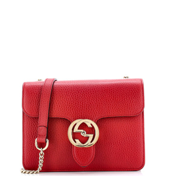 Gucci Interlocking Shoulder Bag Leather Small