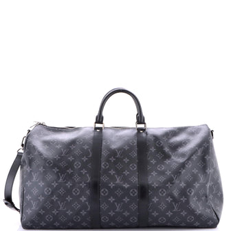 Louis Vuitton Keepall Bandouliere Bag Monogram Eclipse Canvas 55