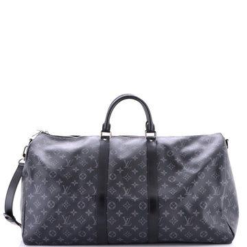Louis Vuitton Keepall Bandouliere Bag Monogram Eclipse Canvas 55