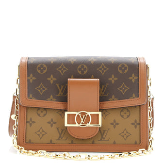 Louis Vuitton Dauphine Shoulder Bag Reverse Monogram Canvas MM