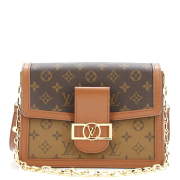 Louis Vuitton Dauphine Shoulder Bag Reverse Monogram Canvas MM