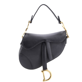 Christian Dior Saddle Handbag Leather Mini