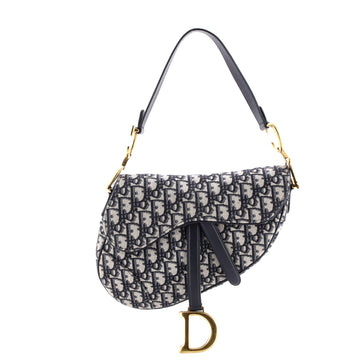 Christian Dior Saddle Handbag Oblique Canvas Medium