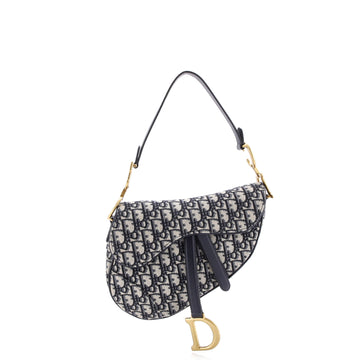 Christian Dior Saddle Handbag Oblique Canvas Medium
