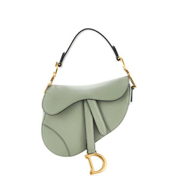 Christian Dior Saddle Handbag Leather Mini