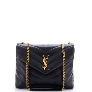 Saint Laurent Loulou Shoulder Bag Matelasse Chevron Leather Small