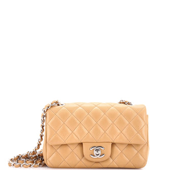 Chanel Classic Single Flap Bag Quilted Lambskin Mini