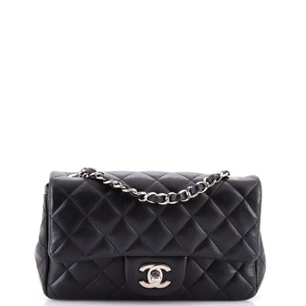 Chanel Classic Single Flap Bag Quilted Lambskin Mini