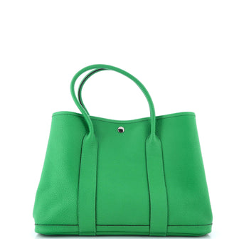 Hermes Garden Party Tote Leather with Printed Interior 36