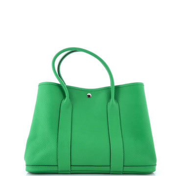 Hermes Garden Party Tote Leather with Printed Interior 36