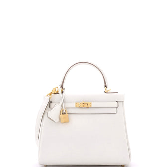 Hermes Kelly Handbag Light Togo with Gold Hardware 25