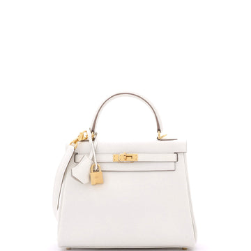 Hermes Kelly Handbag Light Togo with Gold Hardware 25