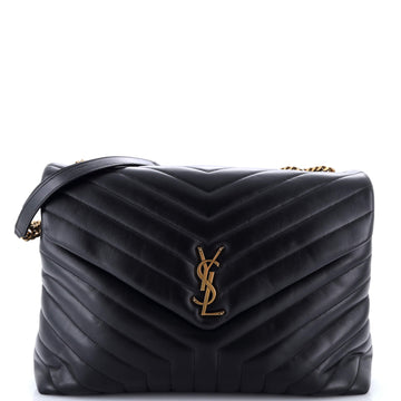 Saint Laurent Loulou Shoulder Bag Matelasse Chevron Leather Large
