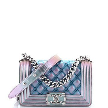 Chanel Boy Flap Bag Quilted Holographic PVC Small