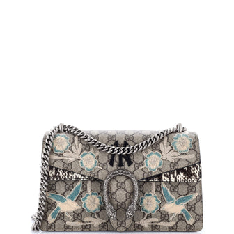 Gucci MLB Dionysus Bag Embroidered GG Coated Canvas with Python Small