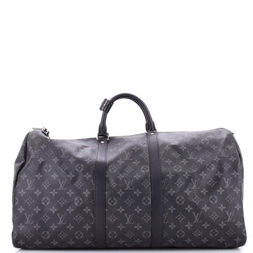 Louis Vuitton Keepall Bandouliere Bag Monogram Eclipse Canvas 55