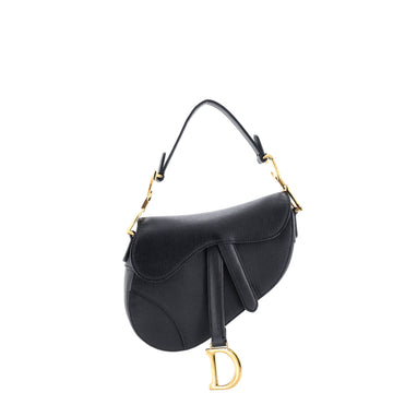Christian Dior Saddle Handbag Leather Mini