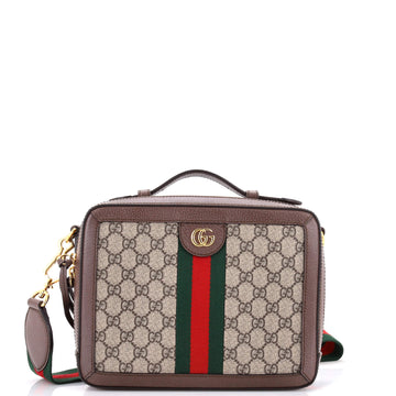 Gucci Ophidia Zip Around Camera Bag GG Coated Canvas Small