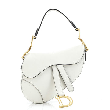 Christian Dior Saddle Handbag Leather Mini