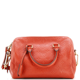 Louis Vuitton Speedy Bandouliere Bag Monogram Empreinte Leather 25