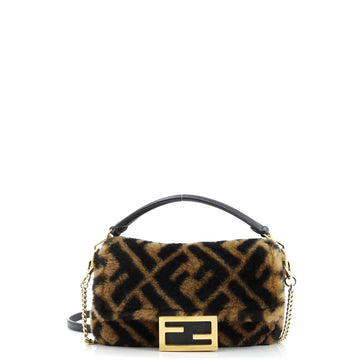 Fendi Baguette NM Bag Zucca Shearling Mini