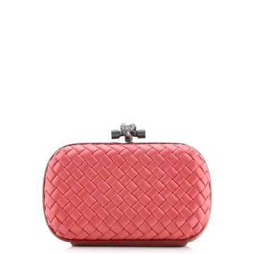 Box Knot Clutch Intrecciato Satin Small
