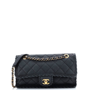 Chanel Happy Stitch Flap Bag Quilted Velvet Calfskin Medium