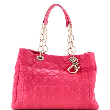 Christian Dior Soft Chain Tote Cannage Quilt Lambskin Large