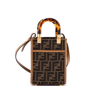 Fendi Sunshine Shopper Tote Zucca Canvas Mini