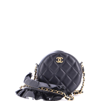 Chanel Romance Round Clutch with Chain Quilted Lambskin