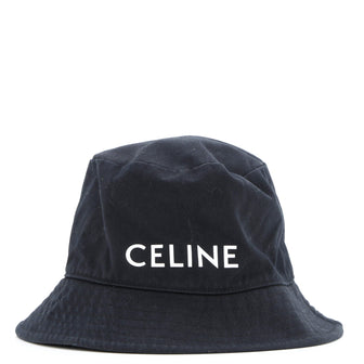 Celine Logo Bucket Hat Printed Canvas