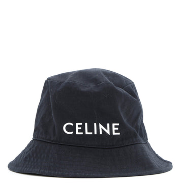 Celine Logo Bucket Hat Printed Canvas