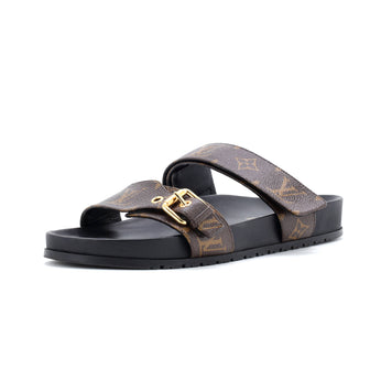 Louis Vuitton Women's Bom Dia Flat Mules Monogram Canvas