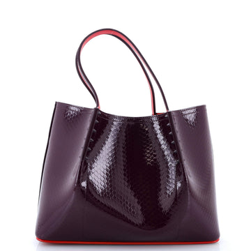 Christian Louboutin Cabarock Tote Snake Embossed Leather Small