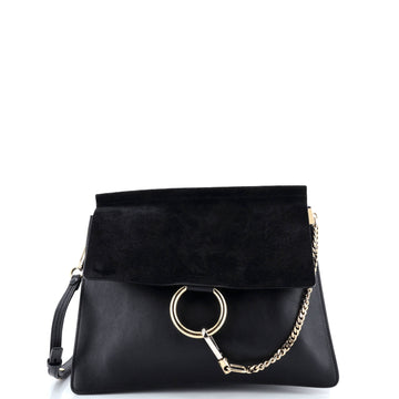 Chloe Faye Shoulder Bag Leather and Suede Medium