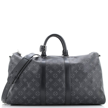 Louis Vuitton Keepall Bandouliere Bag Monogram Eclipse Canvas 45
