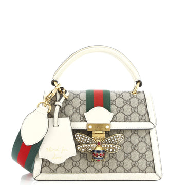 Gucci Queen Margaret Top Handle Bag GG Coated Canvas with Leather Small