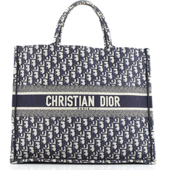 Christian Dior Book Tote Oblique Canvas Large