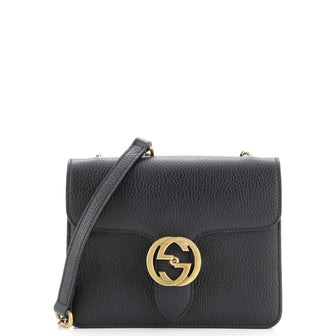 Gucci Interlocking Shoulder Bag Leather Small
