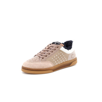 Chanel Women's Logo Low-Top Sneakers Suede and Shearling